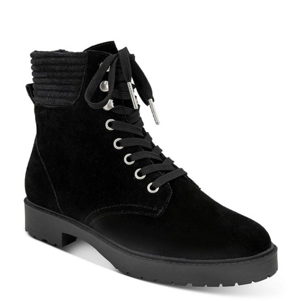 Splendid Sadie Suede Almond Toe Combat Lace Up Boots - NWT